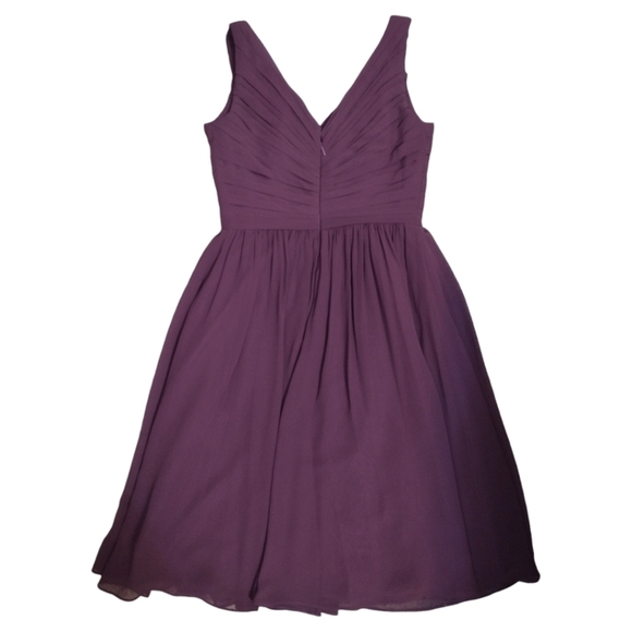 Bill Levkoff Knee Length Pleated Bridesmaid Dress - Picture 6 of 8